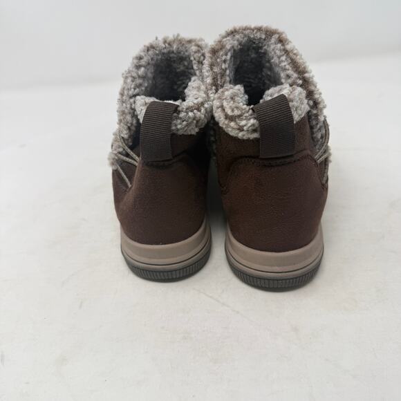 Clarks Cloudsteppers Breeze Winter Boots Brown Faux Fur Lined Ankle Size 7W - Picture 6 of 13